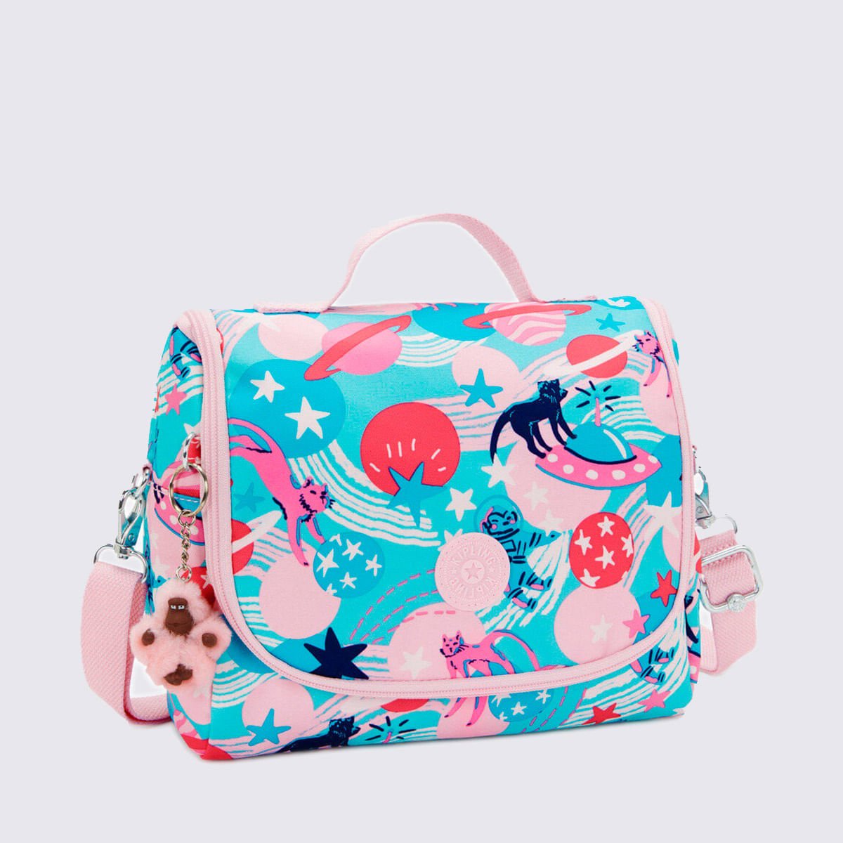 Lancheira Kipling New Kichirou Estampado I57494KH Azul/Rosa 3