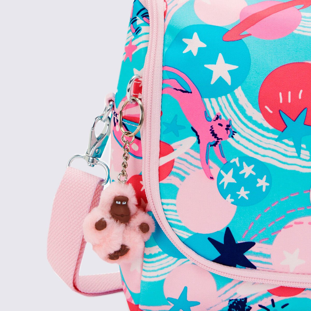 Lancheira Kipling New Kichirou Estampado I57494KH Azul/Rosa 5