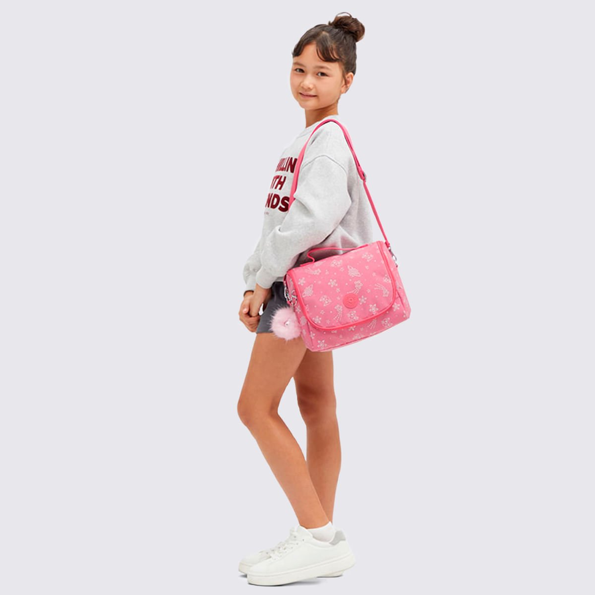 Lancheira Kipling New Kichirou Estampado I53565FR Rosa 9