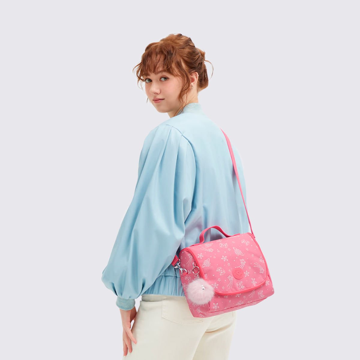 Lancheira Kipling New Kichirou Estampado I53565FR Rosa 10