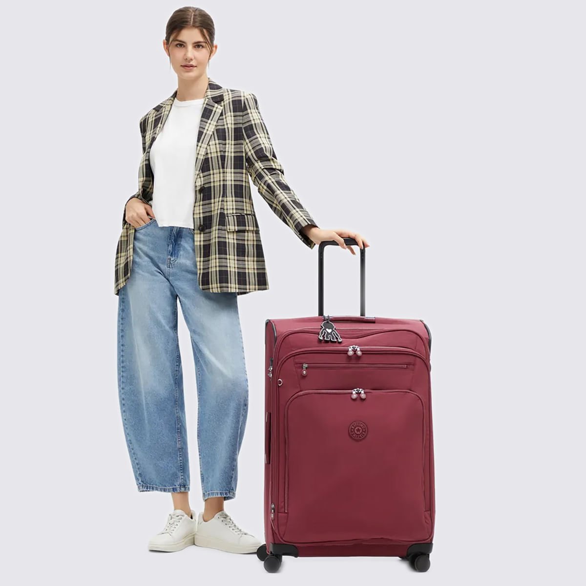 Mala Kipling New Youri Spin L Vinho I79305FW Vinho 7