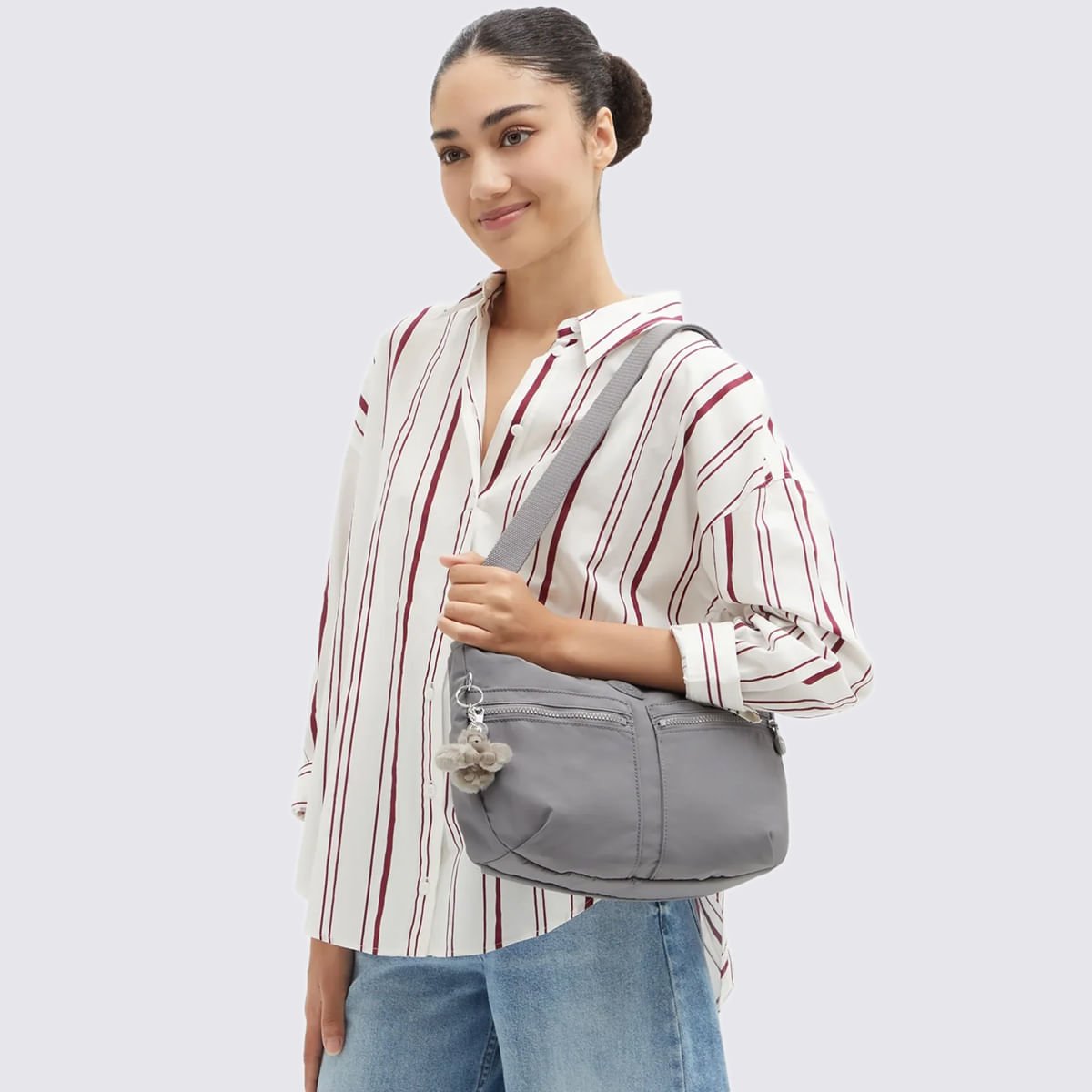Bolsa Kipling Izellah Cinza 021448DH Cinza 6