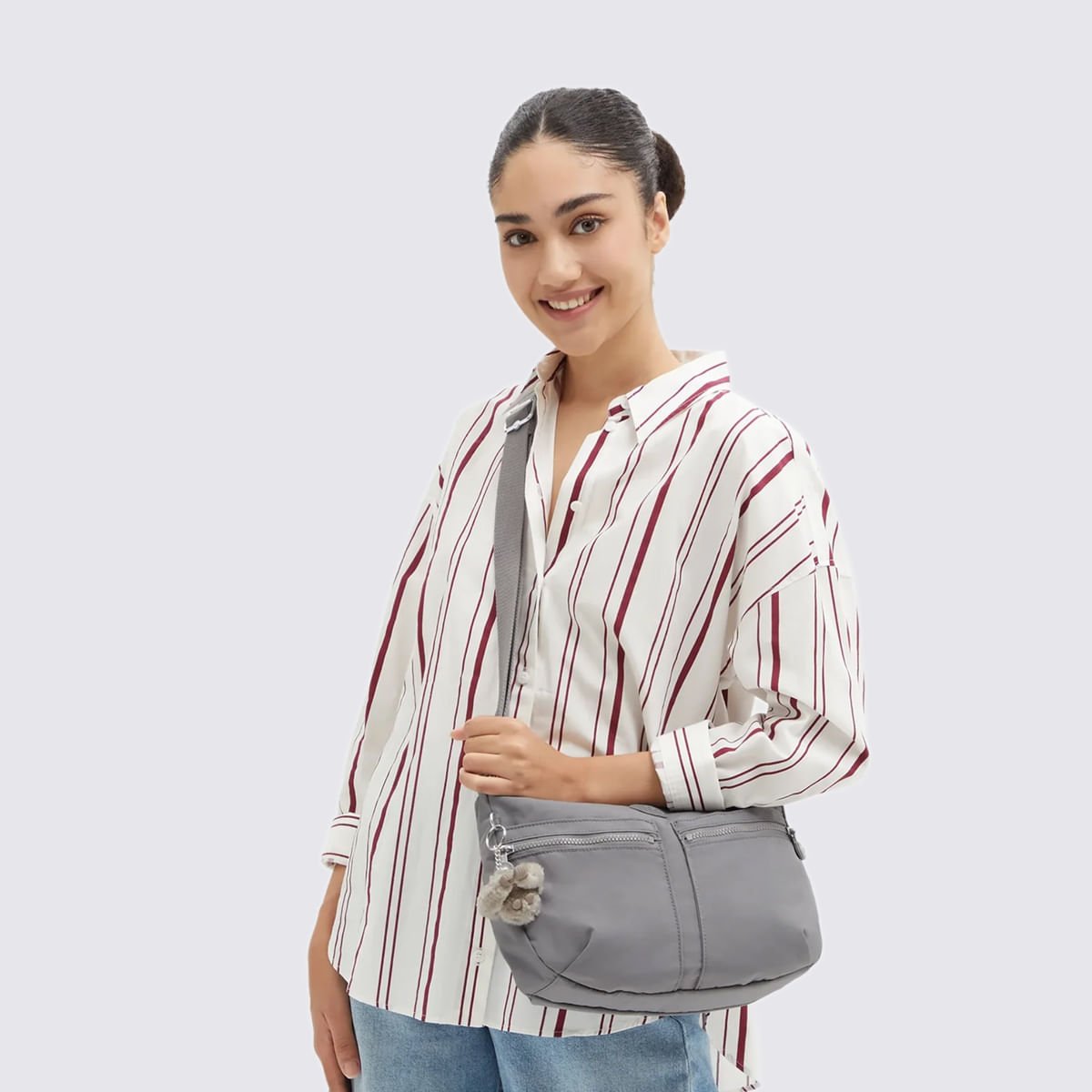 Bolsa Kipling Izellah Cinza 021448DH Cinza 7