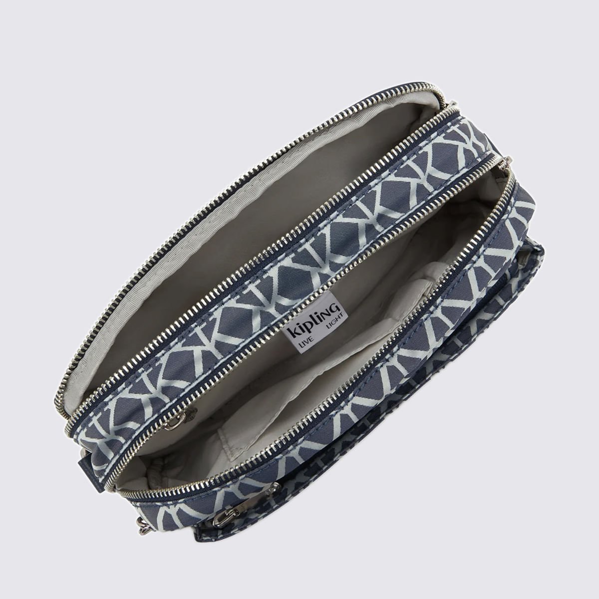 Bolsa Kipling Abanu M Estampada I80248DM Preto/Branco 3