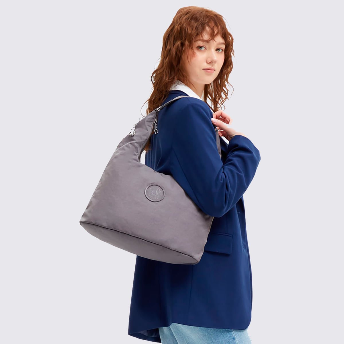 Bolsa Kipling Eanna Zip Cinza I60314GV Cinza 6