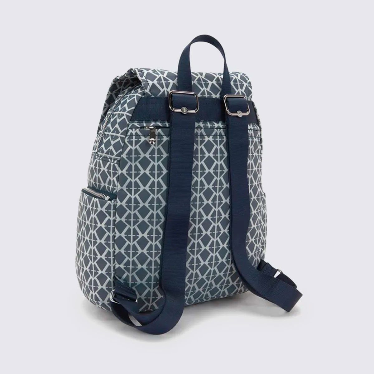 Mochila Kipling City Zip S Estampada I80298DM Preto/Branco 2
