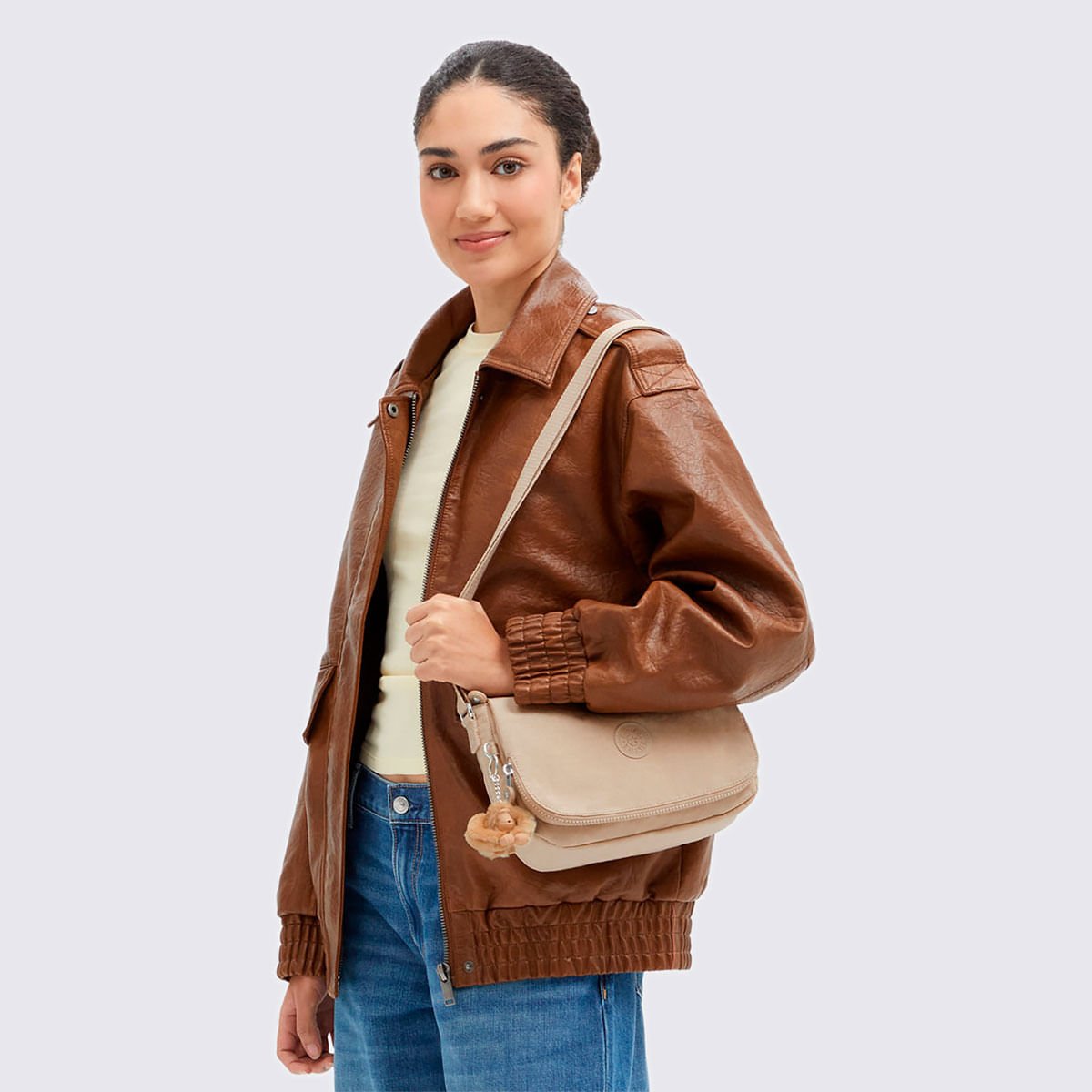 Bolsa Kipling Earthbeat S Bege I25035DV Bege 6