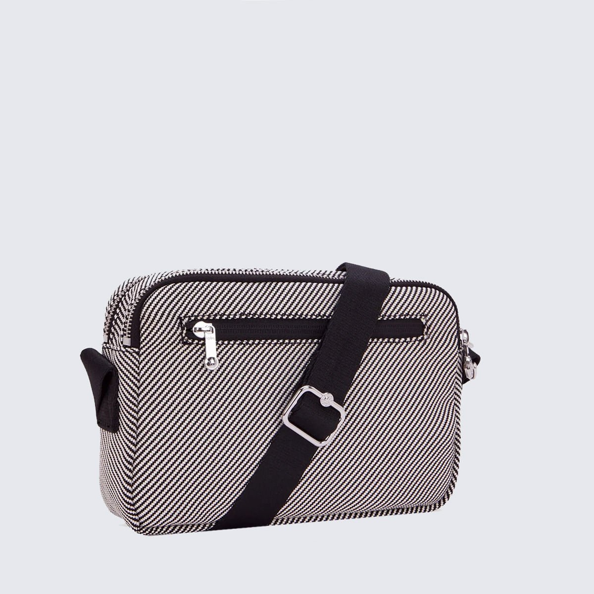 Bolsa Kipling Abanu M Estampado I80244SY Preto/Branco 2
