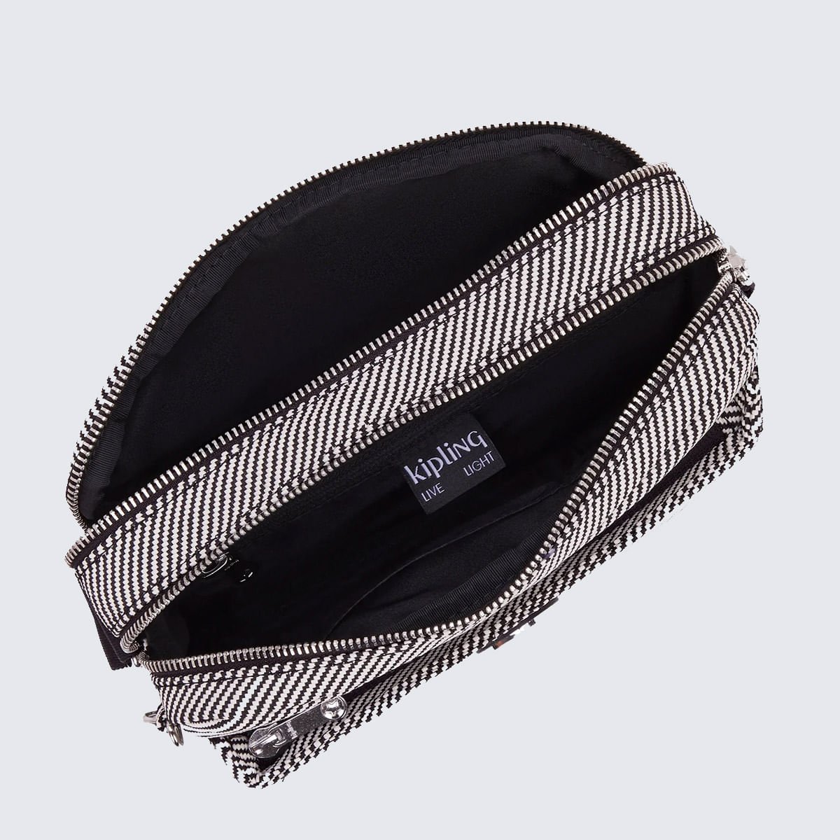 Bolsa Kipling Abanu M Estampado I80244SY Preto/Branco 3