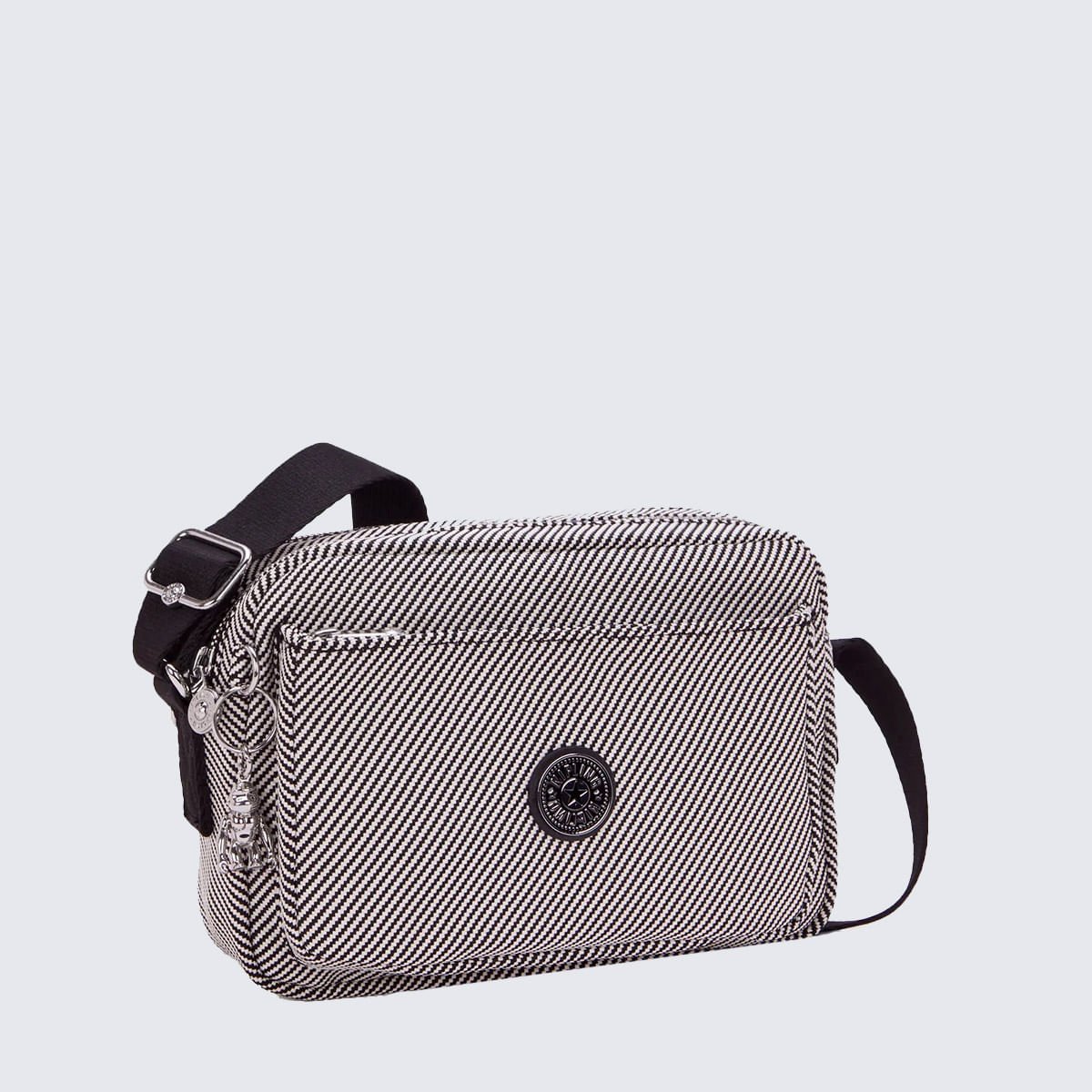 Bolsa Kipling Abanu M Estampado I80244SY Preto/Branco 4