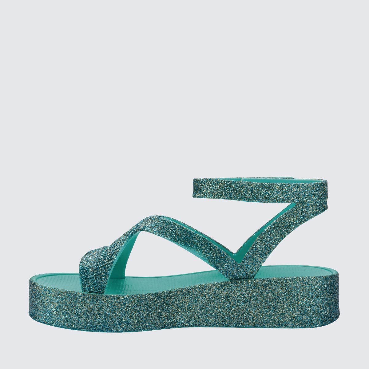 Melissa Sun Barra Platform II Verde Glitter 38066 Verde 2