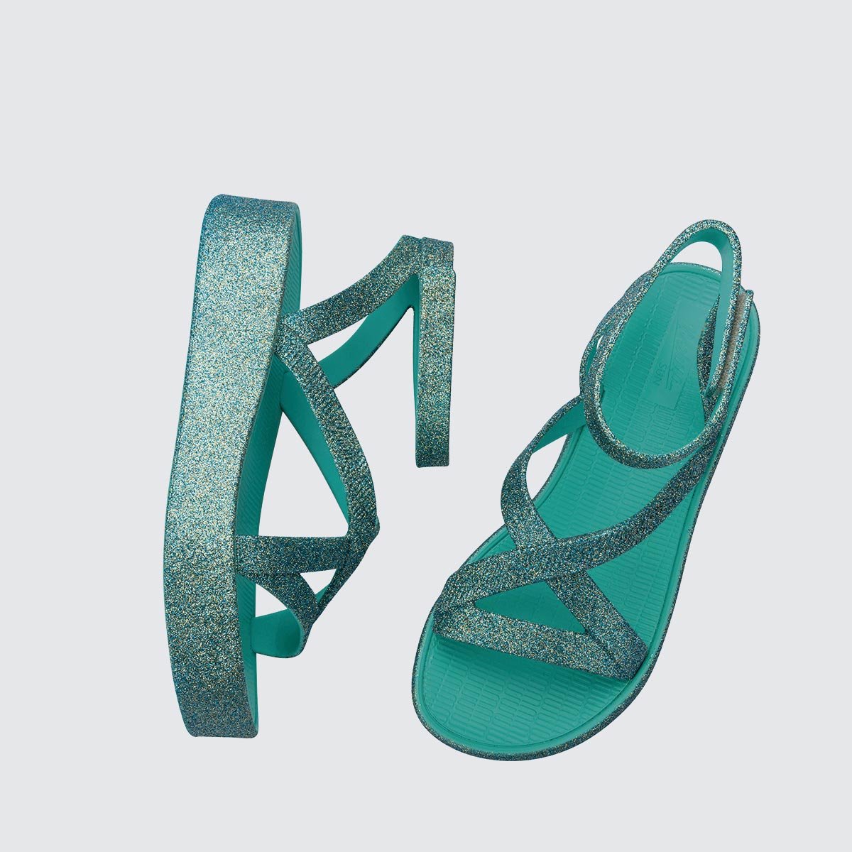 Melissa Sun Barra Platform II Verde Glitter 38066 Verde 5