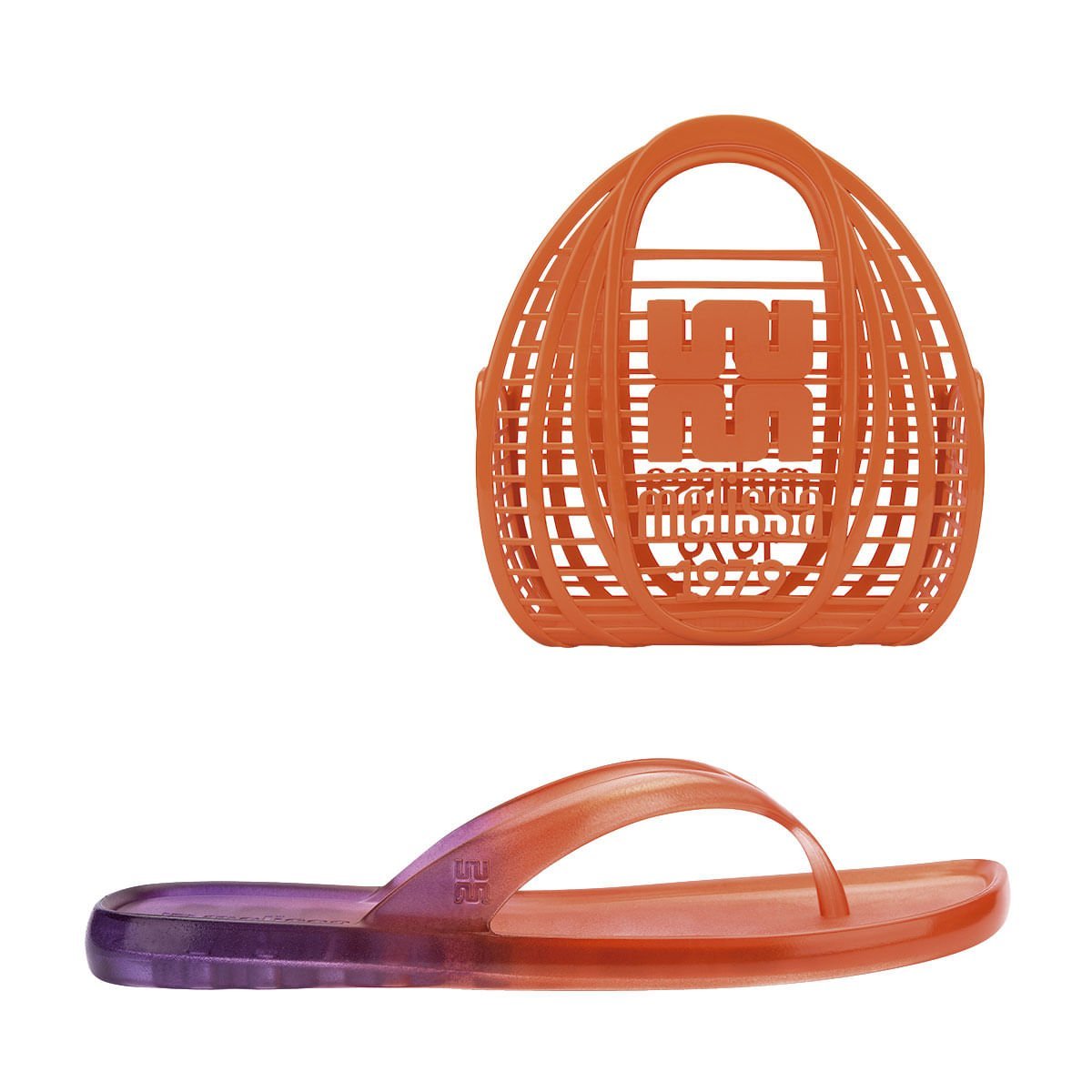 Melissa + Bolsa Beachwear Laranja Roxo 37864