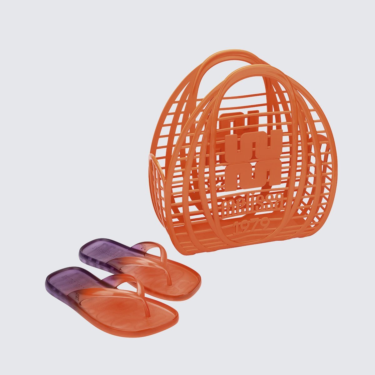 Melissa + Bolsa Beachwear Laranja Roxo 37864 Roxo/Laranja 4
