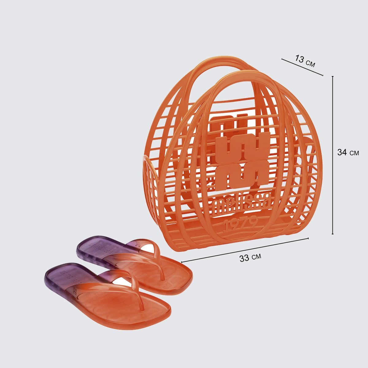 Melissa + Bolsa Beachwear Laranja Roxo 37864 Roxo/Laranja 7