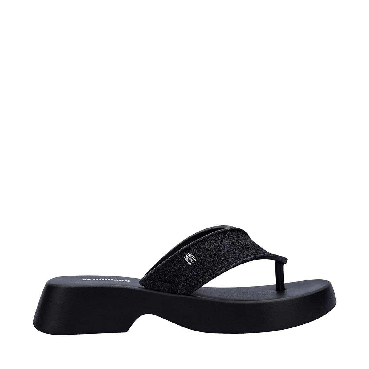 Melissa Flatform M Lover Glitter Preto 38065