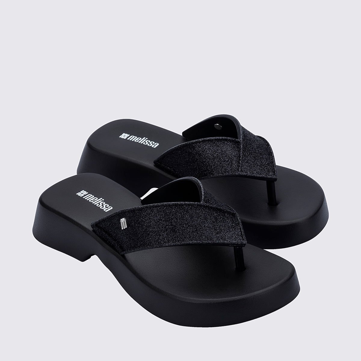 Melissa Flatform M Lover Glitter Preto 38065 Preto 3
