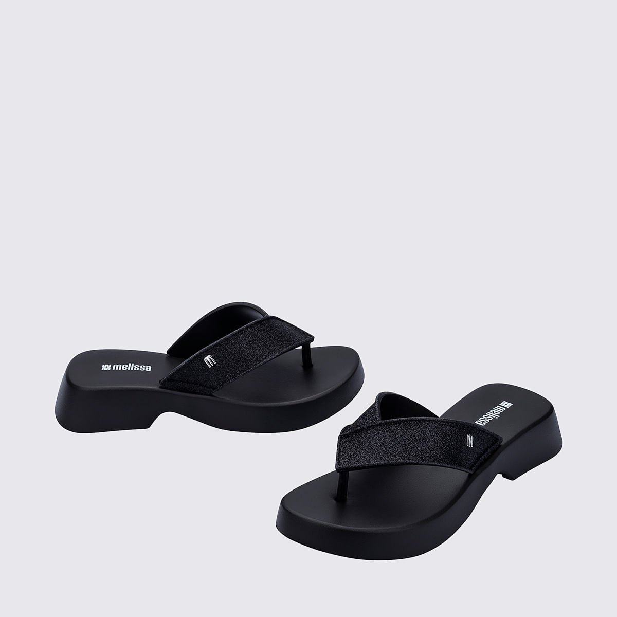 Melissa Flatform M Lover Glitter Preto 38065 Preto 4