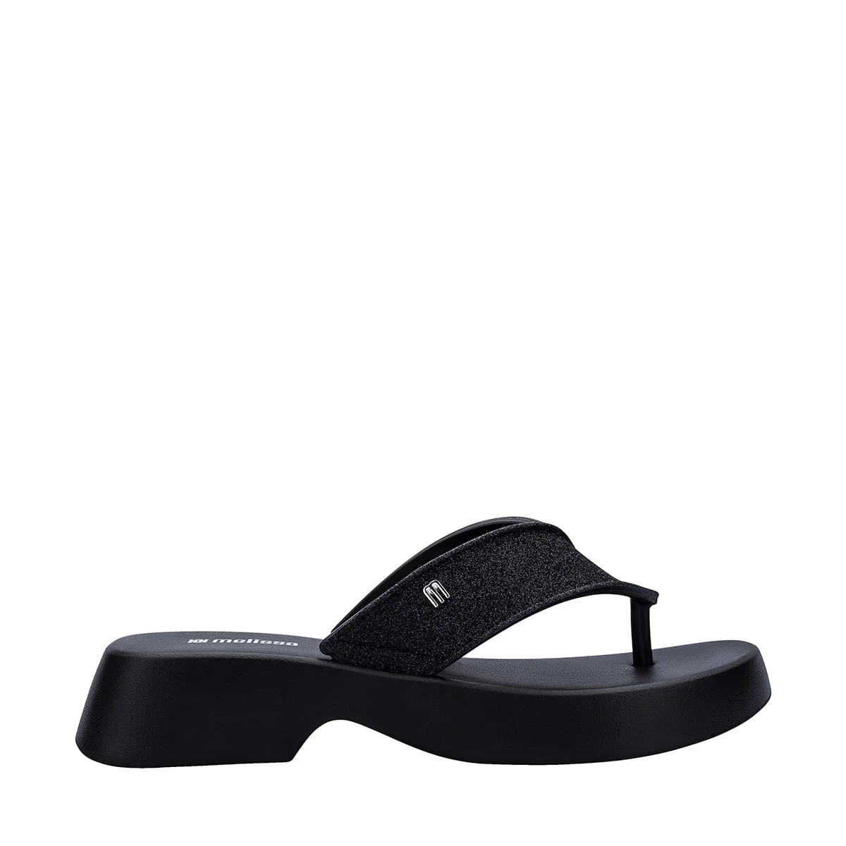 Melissa Flatform M Lover Glitter Preto 38065