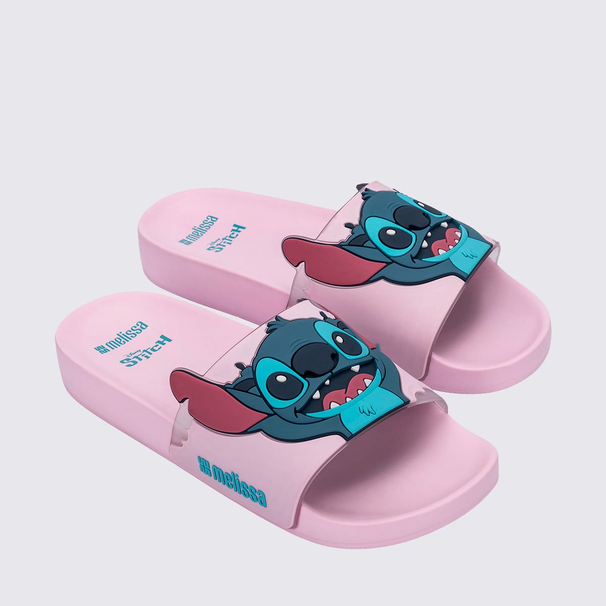 Melissa Flowing Slide + Stitch Rosa Azul 36144 Rosa 3