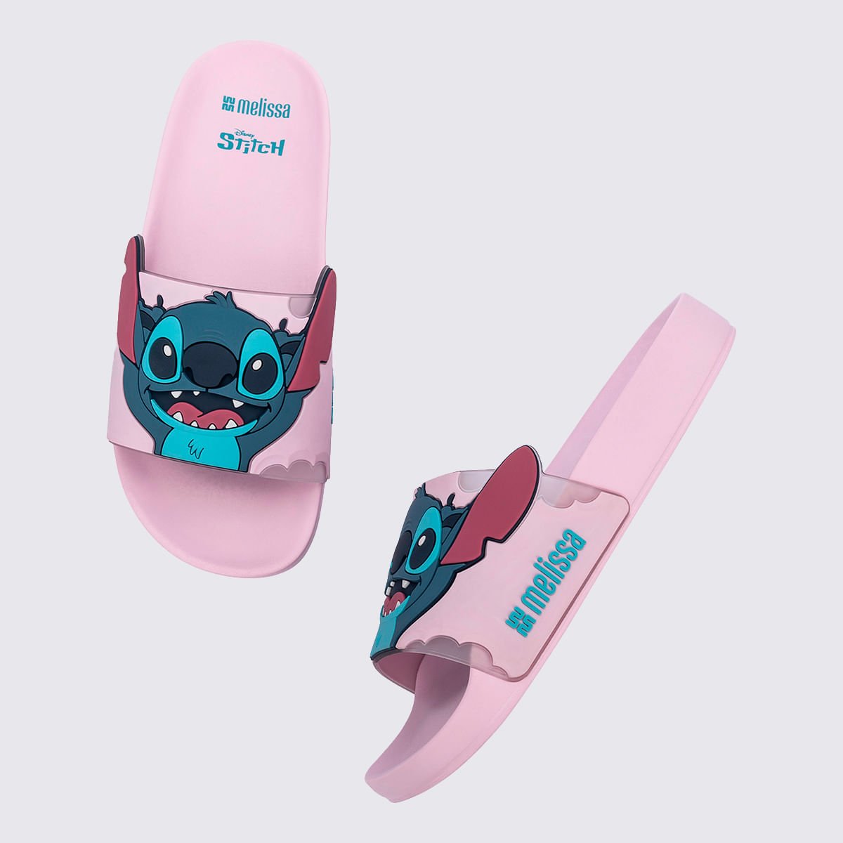 Melissa Flowing Slide + Stitch Rosa Azul 36144 Rosa 4