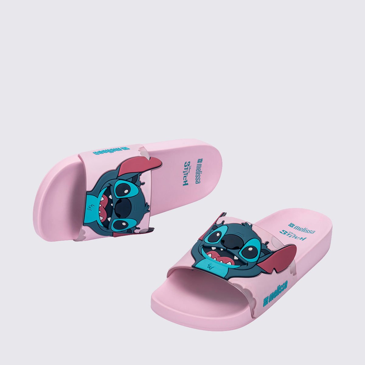 Melissa Flowing Slide + Stitch Rosa Azul 36144 Rosa 5
