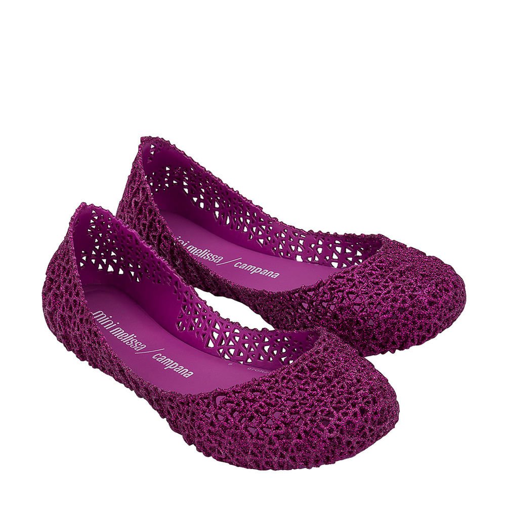 Mini Melissa Campana Papel Infantil Rosa Pink Glitter 32996RPG Rosa 3