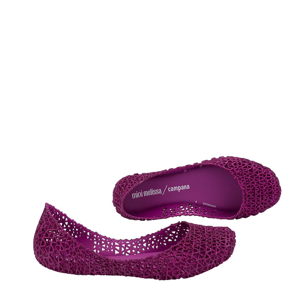 Mini Melissa Campana Papel Infantil Rosa Pink Glitter 32996RPG Rosa 4