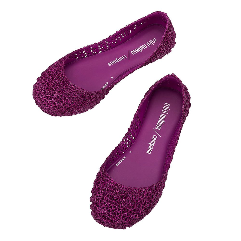 Mini Melissa Campana Papel Infantil Rosa Pink Glitter 32996RPG Rosa 5