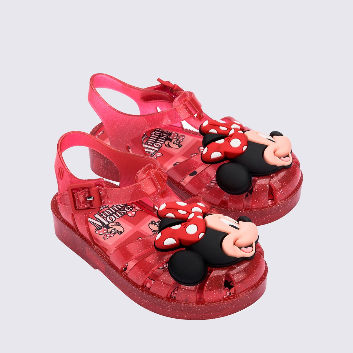 Mini Melissa Possession + Minnie Mouse Baby Vermelho Glitter 36105 Vermelho 3