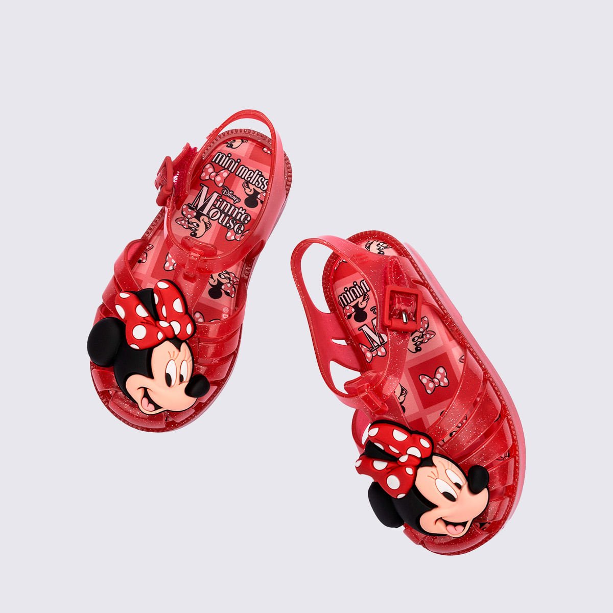 Mini Melissa Possession + Minnie Mouse Baby Vermelho Glitter 36105 Vermelho 4