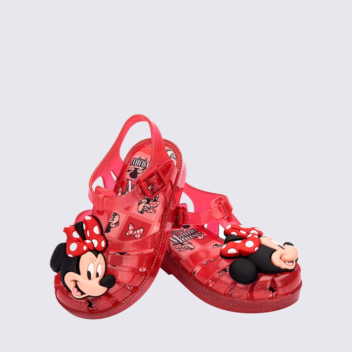 Mini Melissa Possession + Minnie Mouse Baby Vermelho Glitter 36105 Vermelho 5