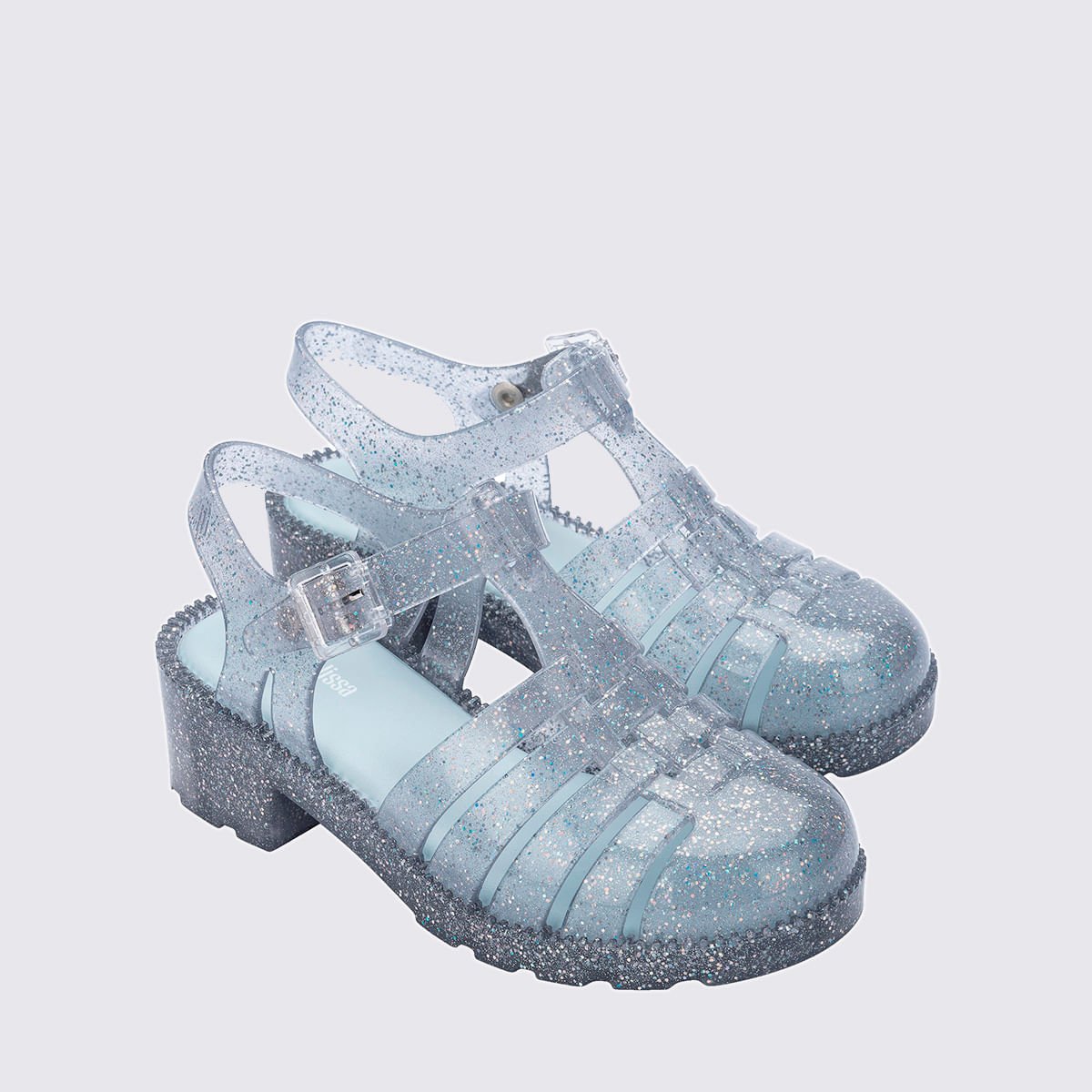 Mini Melissa Possession Heel Infantil Vidro Glitter Azul 35950 Azul 3