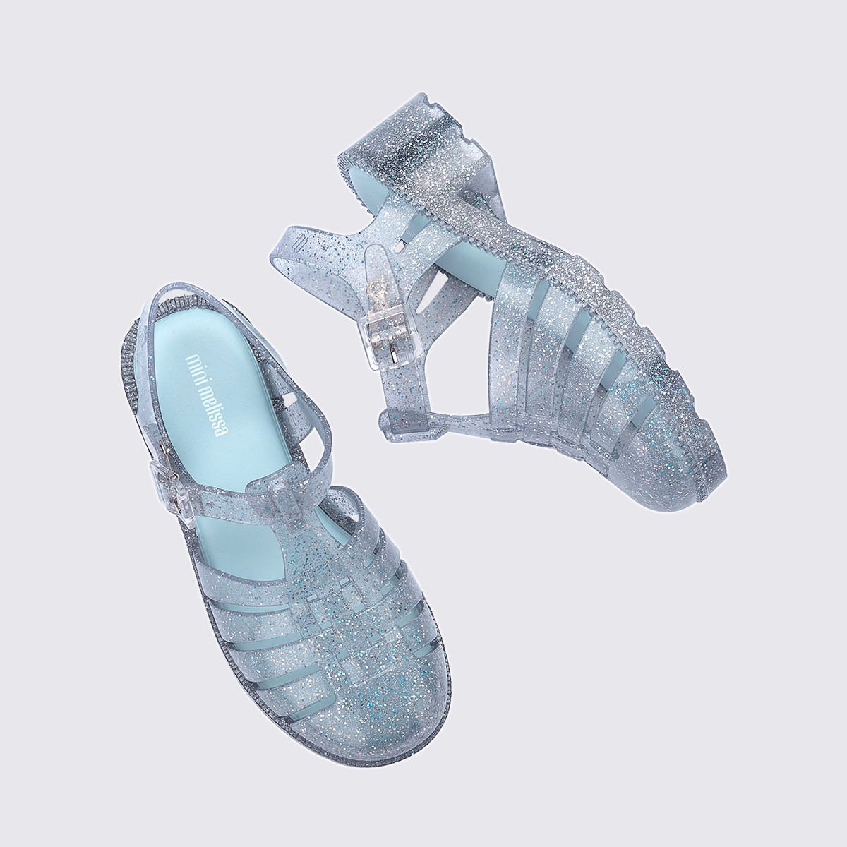 Mini Melissa Possession Heel Infantil Vidro Glitter Azul 35950 Azul 4