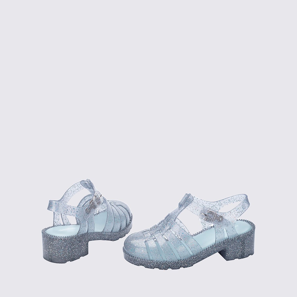 Mini Melissa Possession Heel Infantil Vidro Glitter Azul 35950 Azul 5