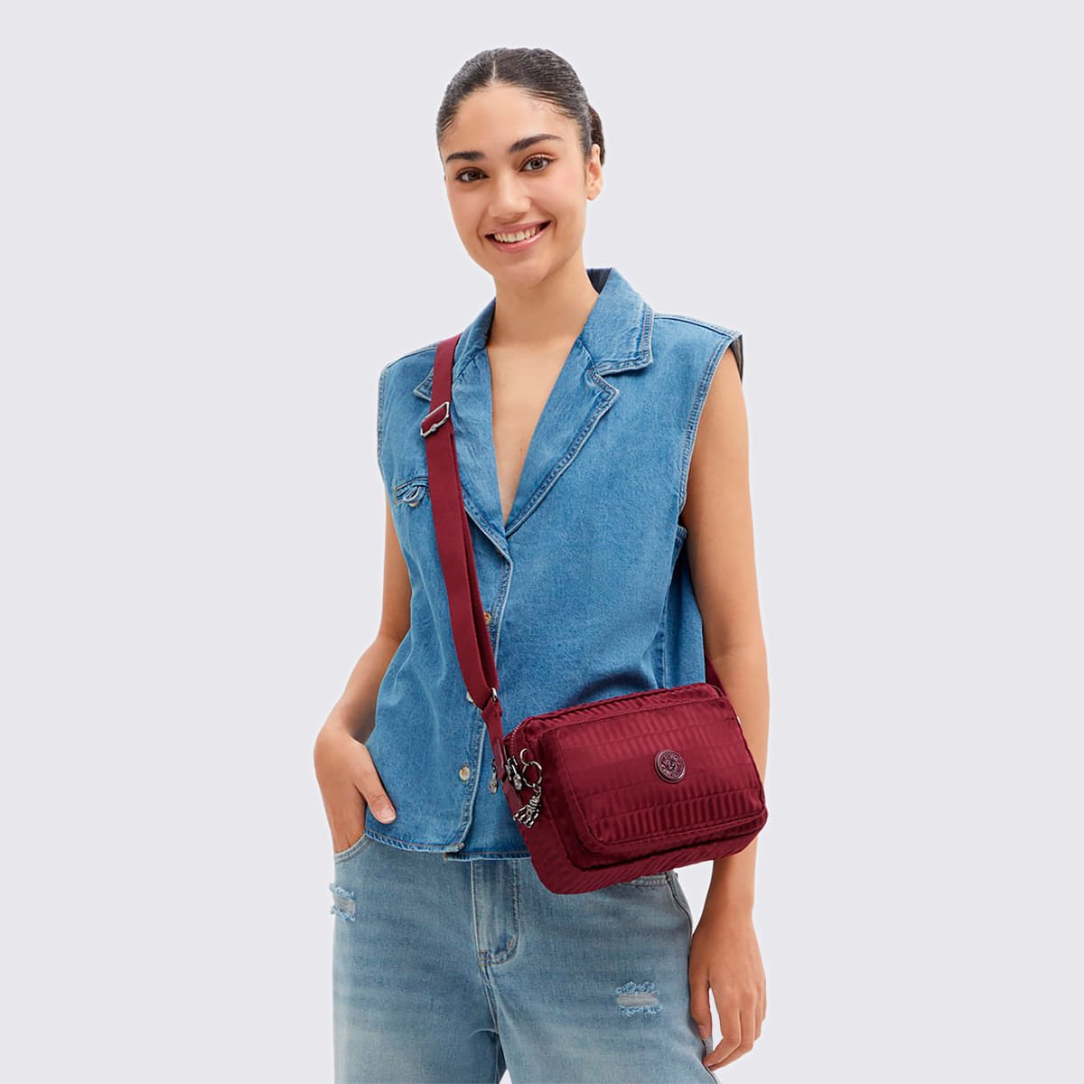 Bolsa Kipling Abanu M Vinho I65759HX Vinho 7