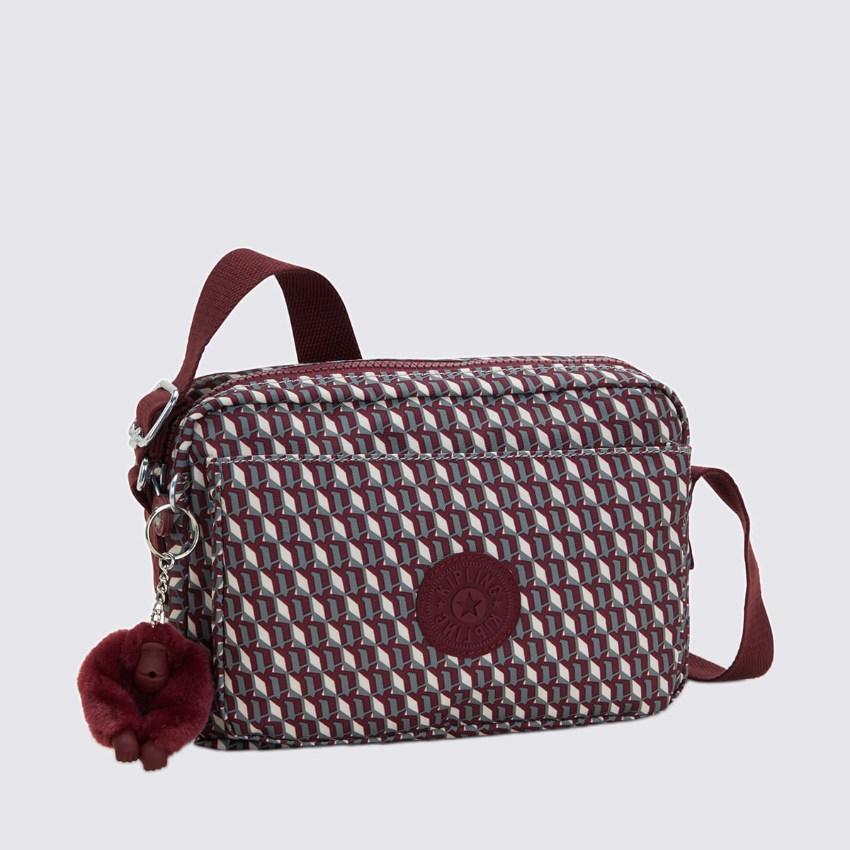 Bolsa Kipling Abanu M Estampado I62371PB Vinho 3