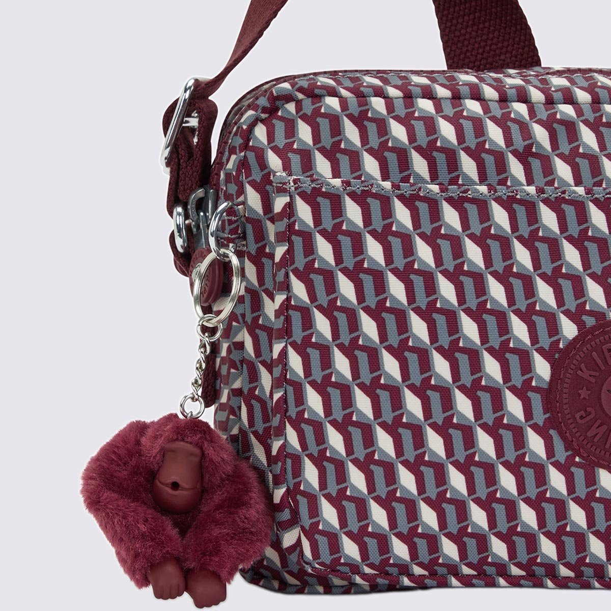 Bolsa Kipling Abanu M Estampado I62371PB Vinho 5