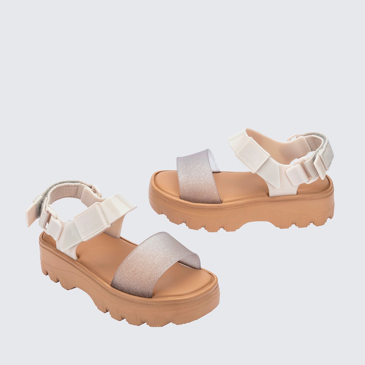 Mini Melissa Kick Off Sandal Infantil Bege Glitter 35692 Bege 4