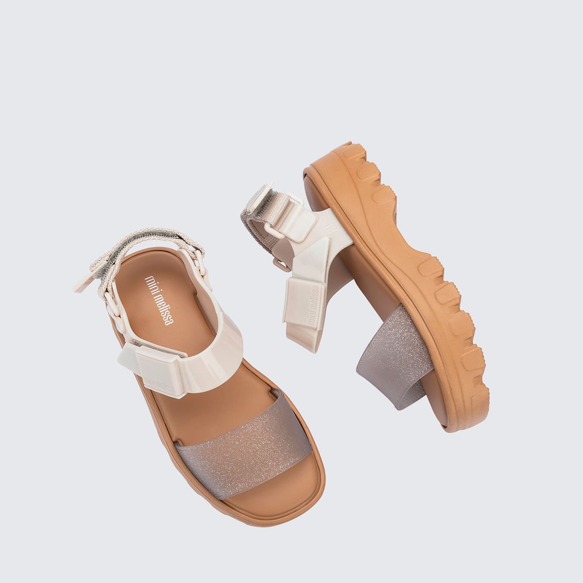 Mini Melissa Kick Off Sandal Infantil Bege Glitter 35692 Bege 5