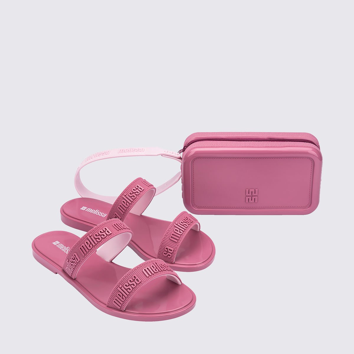 Melissa + Bolsa Duo M Lover Lilás Rosa 36628 Rosa 3