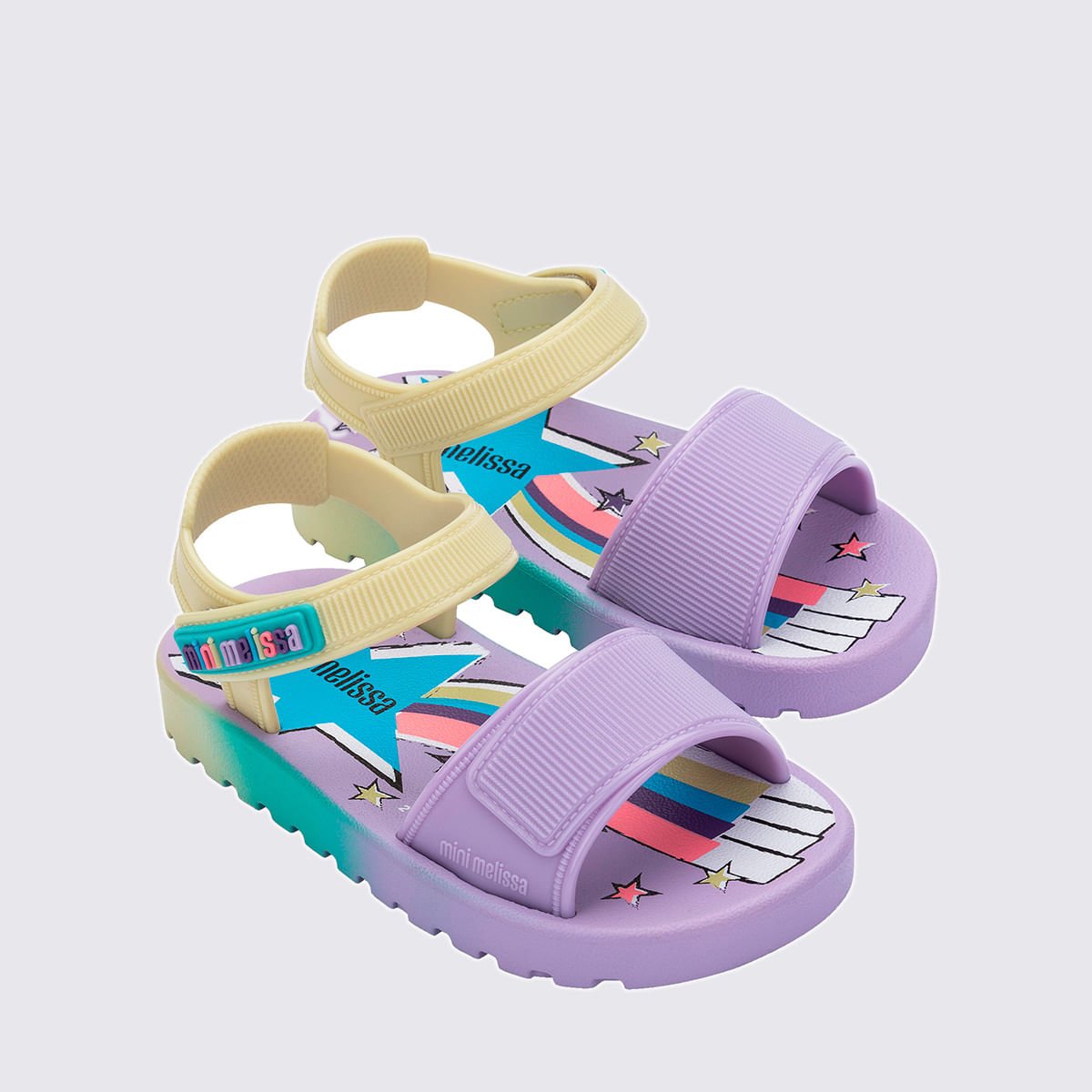 Mini Melissa Colors Baby Lilás Verde 37105 Multicores 3