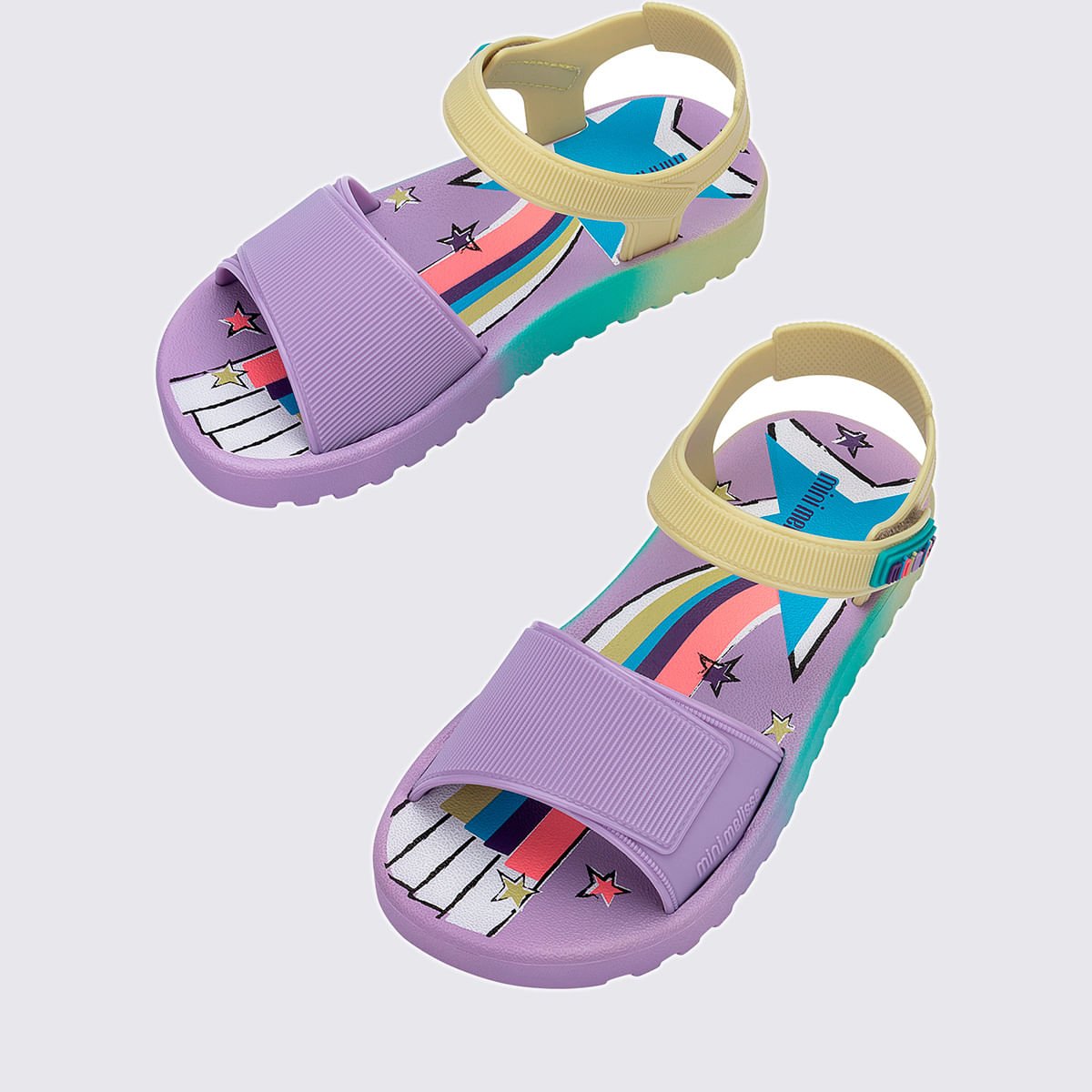 Mini Melissa Colors Baby Lilás Verde 37105 Multicores 4