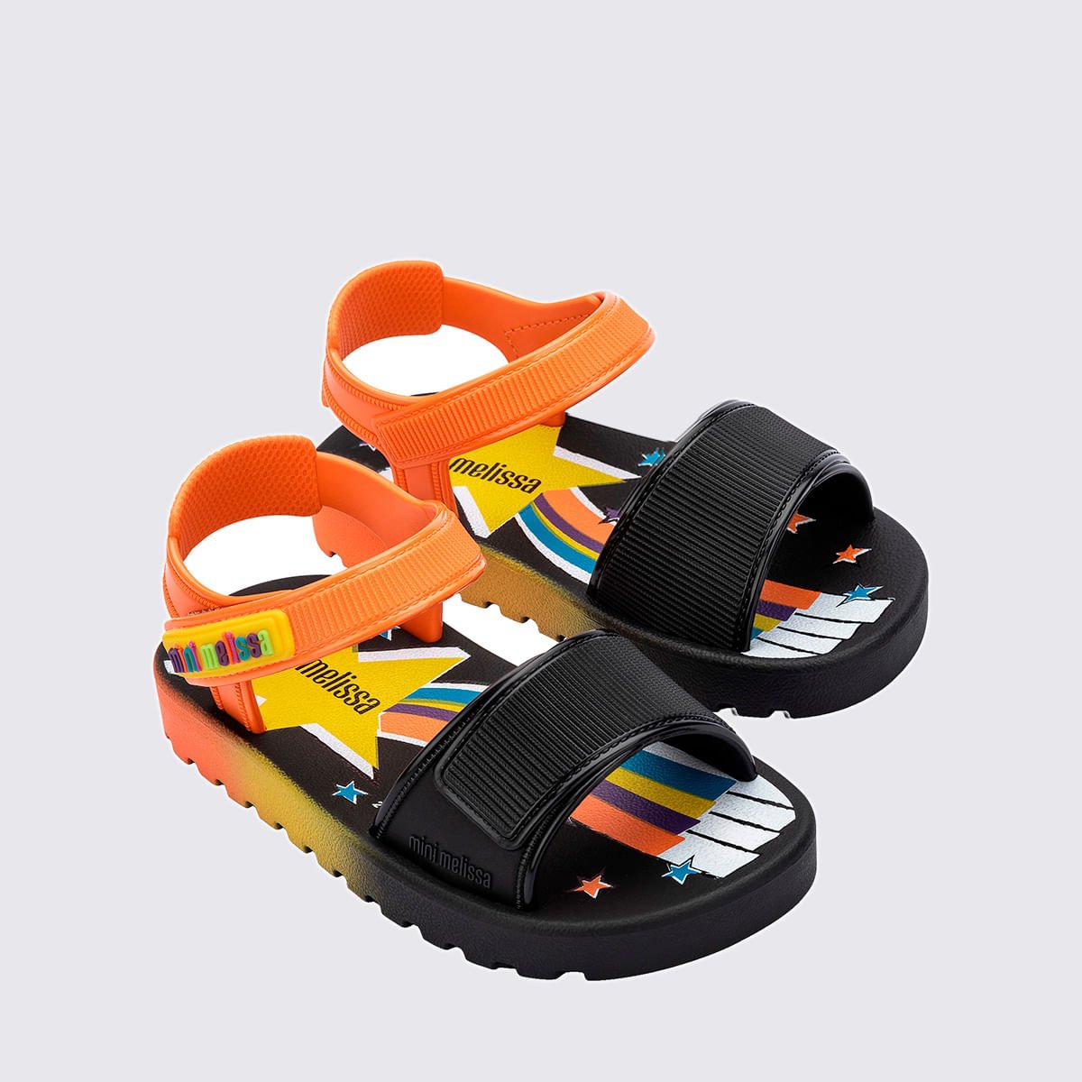 Mini Melissa Colors Baby Preto Laranja 37105 Preto/Laranja 3