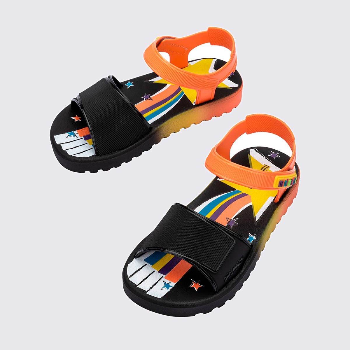 Mini Melissa Colors Baby Preto Laranja 37105 Preto/Laranja 4