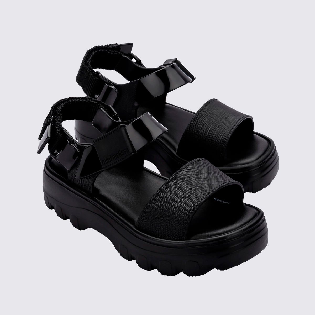 Mini Melissa Kick Off Sandal Infantil Preto 35692 Preto 3