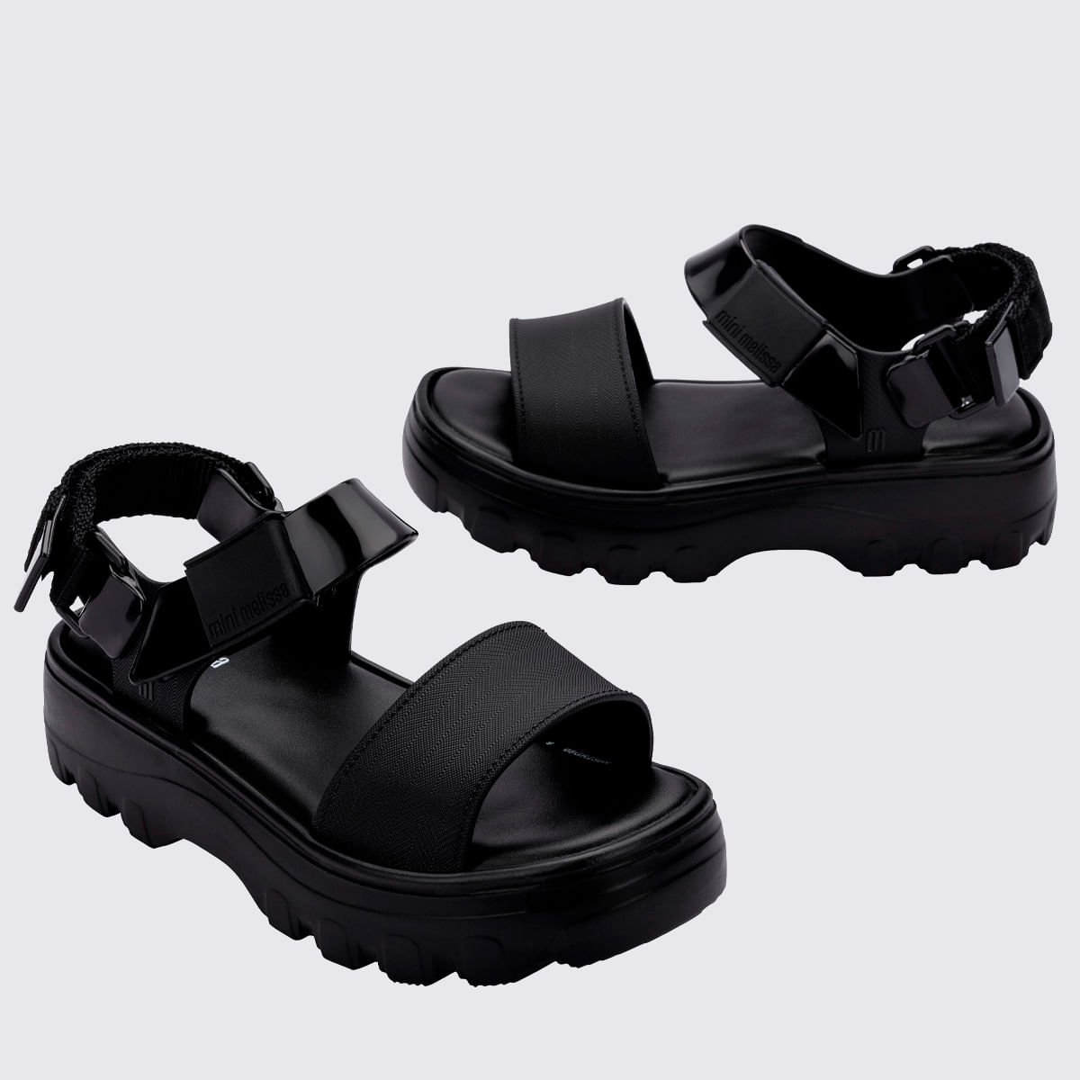 Mini Melissa Kick Off Sandal Infantil Preto 35692 Preto 4