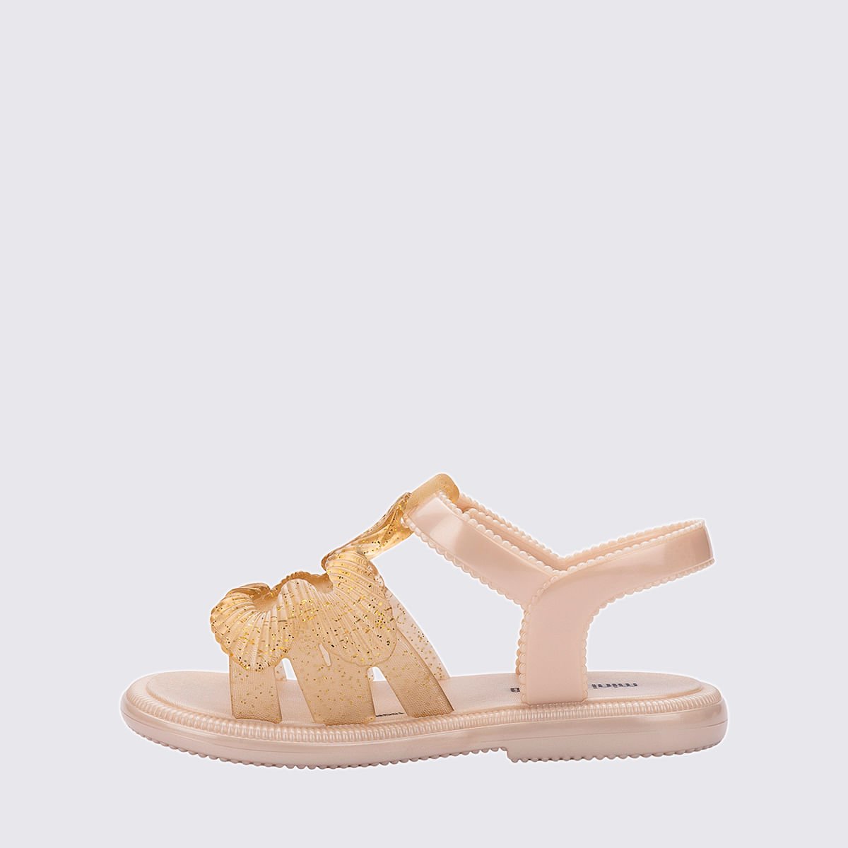 Mini Melissa + Bolsa Luminous Infantil Bege Metalizado Glitter 37866 Bege 2