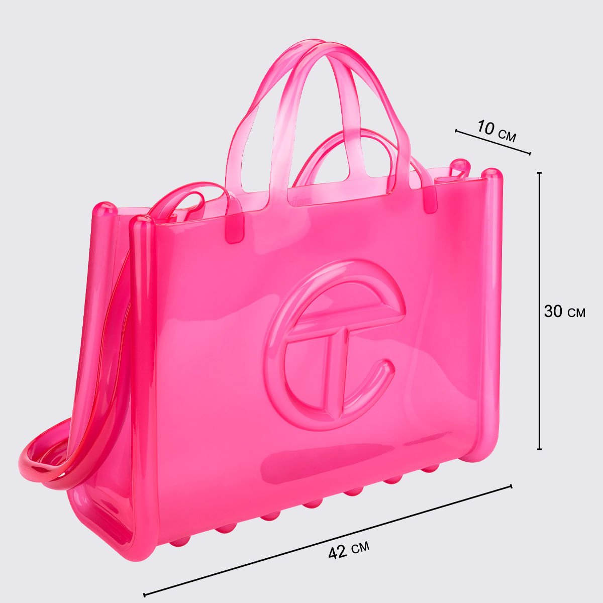 Melissa X Telfar Large Jelly Shopper Rosa Transparente 34405 Rosa