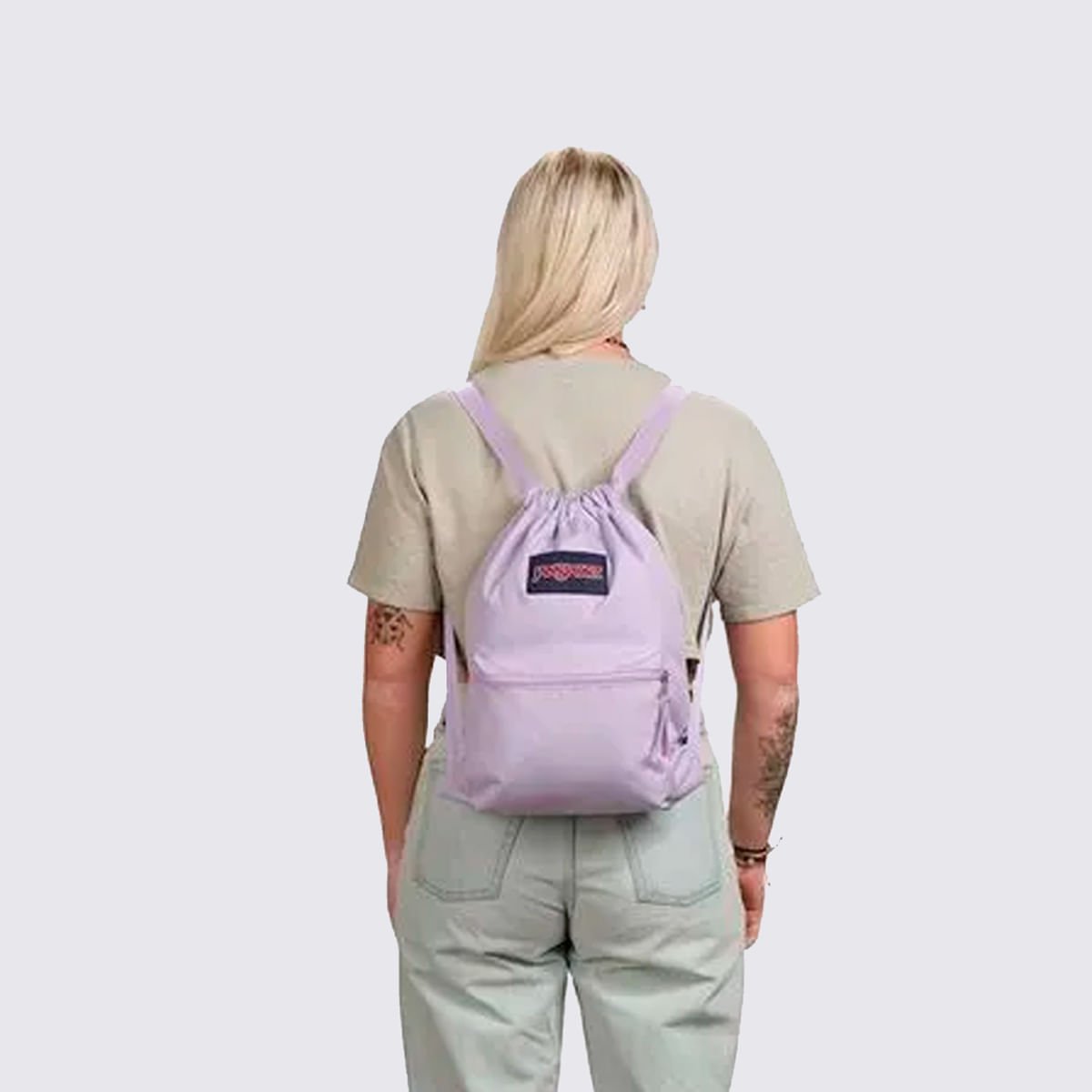 Mochila JanSport Draw Sack Pastel Lilac 83LQ5M9 Lilás 6